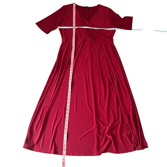 Preston & York by Dillard’s Red Wine Elegant Maxi Dress Size XL - Picture 4 of 8
